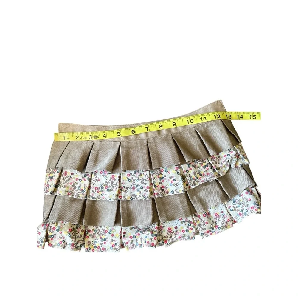 Thirty-One Changeable‎ Purse Skirt Ruffle Floral Tan Pleated Cover 15